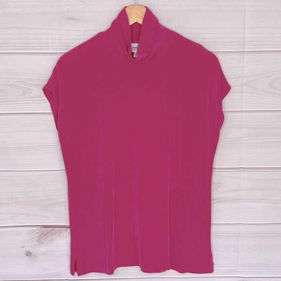 Chico’s Travelers Pink Sleeveless Mock Turtleneck Size XL/16/Chico’s 3 - Picture 1 of 5